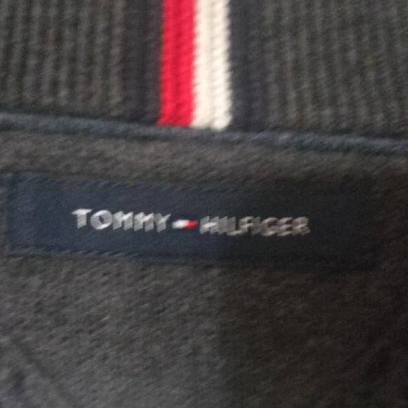 Tommy Hilfiger Men's Charcoal Zip-Up Sweater - Picture 2 of 4
